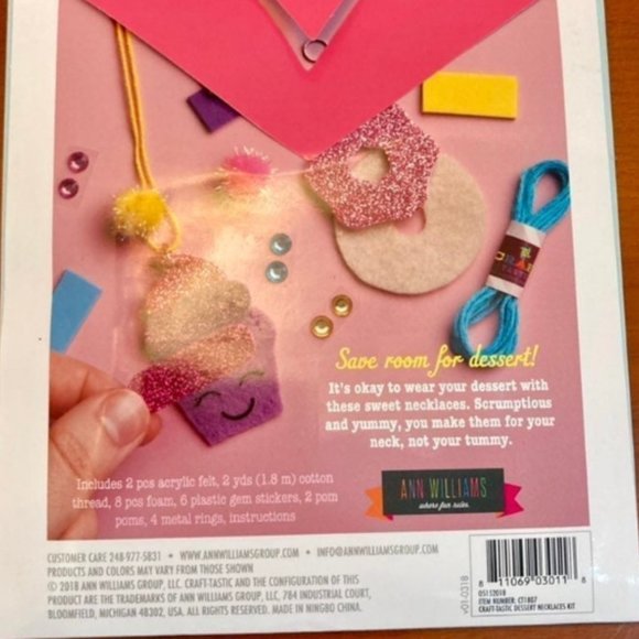 Set of 8 Craft-tastic Dessert Necklace Crafts for Parties Crafting - Picture 9 of 14